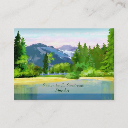 山の日の出場面ファインアートの名刺 名刺 (正面)