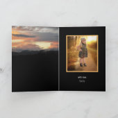 山の日の出、最初の聖餐会ありがとう カード (内部)