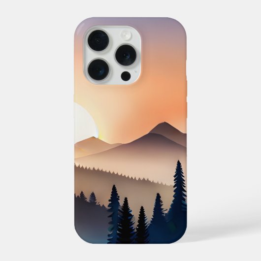 山の日の出 iPhoneケース (裏面)