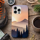 山の日の出 iPhoneケース