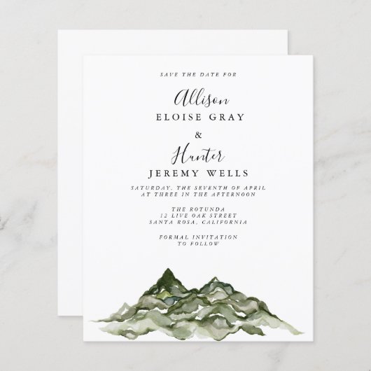 山の日付を保存 (正面/裏面)