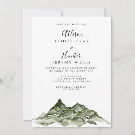 山の日付を保存 招待状