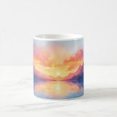 山の日出反射 コーヒーマグカップ (中央)