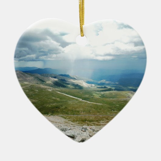 山の日曜日光線 セラミックオーナメント (正面)