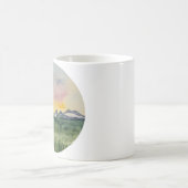 山の日没のマグ コーヒーマグカップ (中央)