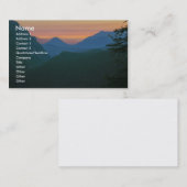 山の日没の背景が付いている名刺 名刺 (正面/裏面)