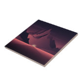 山の日没イラストレーション タイル (側面)