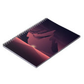 山の日没イラストレーション ノートブック (左側)