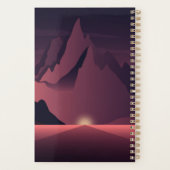 山の日没イラストレーション プランナー手帳 (裏面)