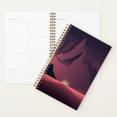 山の日没イラストレーション プランナー手帳 (ディスプレー)