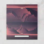 山の日没イラストレーション プレイスカード (外部開封)