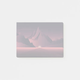 山の日没イラストレーション ポストイット