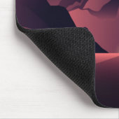 山の日没イラストレーション マウスパッド (コーナー)