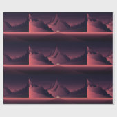 山の日没イラストレーション ラッピングペーパー (フラット)