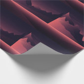 山の日没イラストレーション ラッピングペーパー (角)