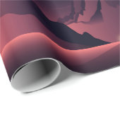 山の日没イラストレーション ラッピングペーパー (ロールコーナー)