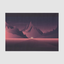 山の日没イラストレーション