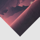 山の日没イラストレーション 薄葉紙 (詳細)