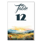 山の日没テーブル番号 テーブルナンバー (正面)