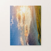 山の日没 ジグソーパズル (縦)