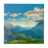 山の日没 タイル (正面)