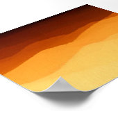 山の日没 ポスター (角)