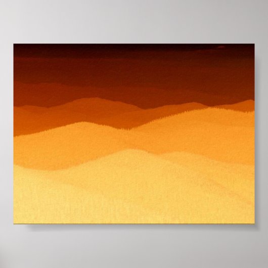 山の日没 ポスター (正面)