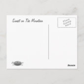 山の日没 ポストカード (裏面)