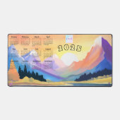 山の日没 – 2025会社カレンダー デスクマット (正面)