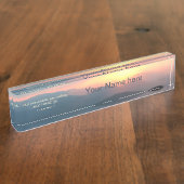 山の日没: Muirのテンプレートを呼ぶMtns デスクネームプレート (側面)