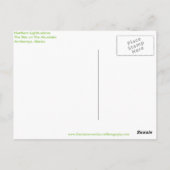 山の星の上のオーロラ ポストカード (裏面)