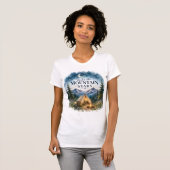 山の星の下でのキャンプの夜 Tシャツ (正面フル)