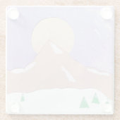 山の景色とガラスのコースター ガラスコースター (裏面)