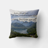 山の景色の聖書の詩の装飾用クッション クッション (裏面)