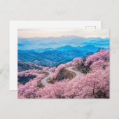 山の景色を望む道 シーズンポストカード (正面/裏面)