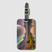 山の景色を越える月 ラゲッジタグ (正面縦)