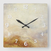 山の景色ヴァル・ダオスタ – ジョセフ・マロード… スクエア壁時計 (正面)