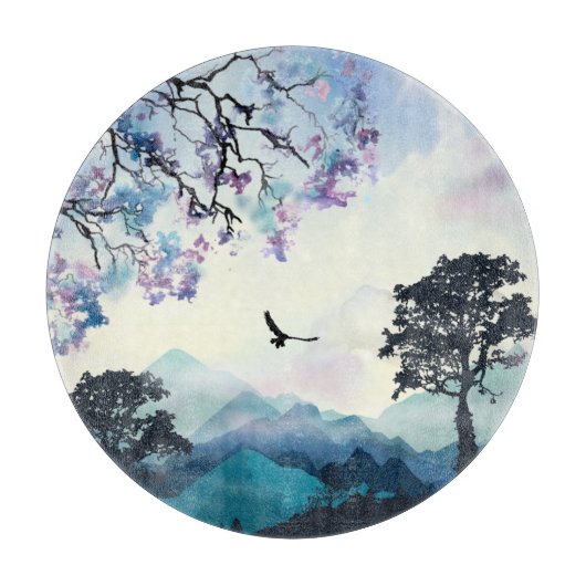 山の景色 カッティングボード (正面)