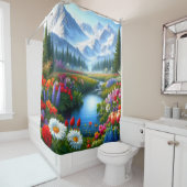山の景色 シャワーカーテン (インサイチュ)