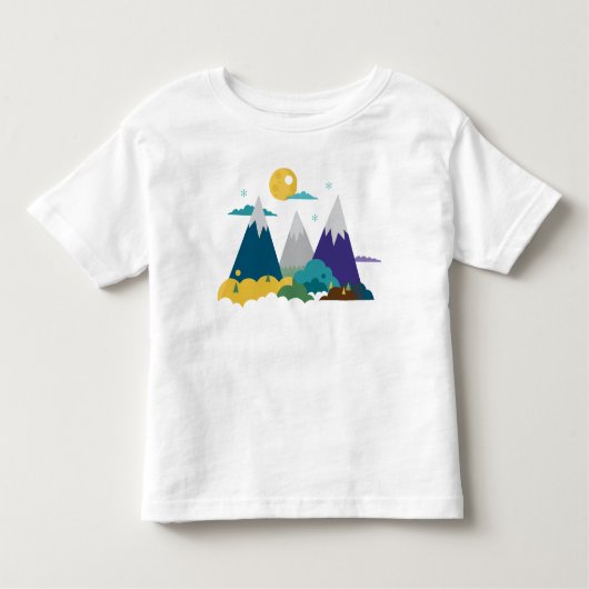 山の景色 トドラーTシャツ (正面)