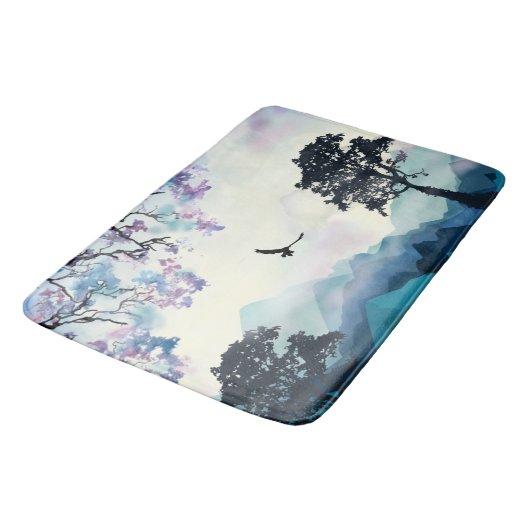 山の景色 バスマット (アングル)