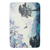 山の景色 バスマット (正面縦)