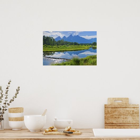 山の景色 ポスター (キッチン)