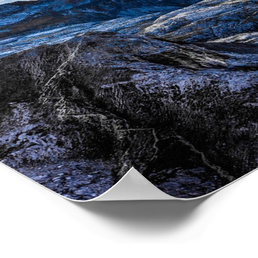 山の景色 ポスター (角)