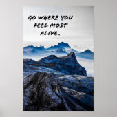 山の景色 ポスター (正面)