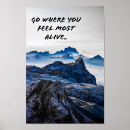 山の景色 ポスター