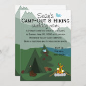 山の景観キャンピング 招待状 (正面/裏面)