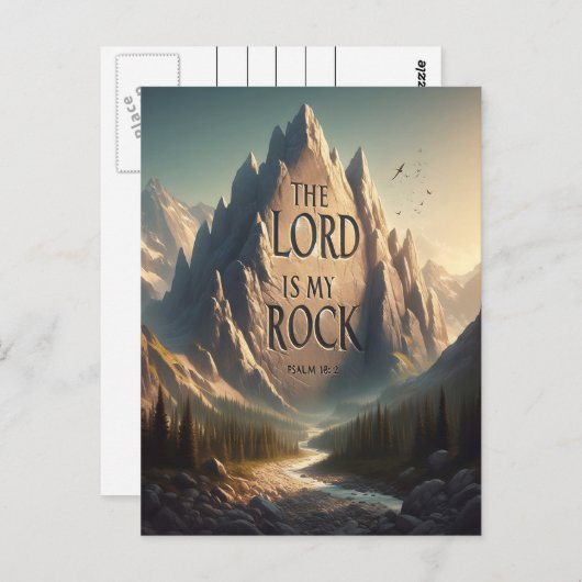 山の景観主は私の岩の詩篇18:2 ポストカード (正面/裏面)