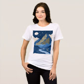 山の月明かり トライブレンドＴシャツ (正面全面)