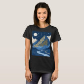 山の月明かり Tシャツ (正面フル)
